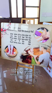 Khung tranh spa làm đẹp Tranh Spa dưỡng sinh chăm sóc chân là chăm sóc trái tim của cơ thể tráng gương treo tường SPQC12