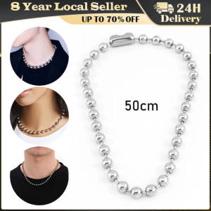6mm Punk Cool Stainless Steel Ball Chain Necklace Choker Jewelry for Women or Men
