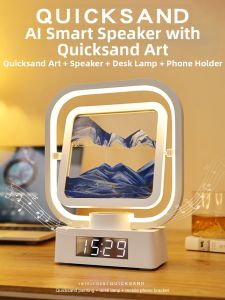 Panpuri | Bluetooth Speaker with LED Light Strip Wireless Charging Clock High Fidelity Sound Bass Enhancement