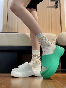 ผู้หญิง รองเท้าแตะ พื้นหนา หูคีบ สีสวย พื้นนุ่ม สวมแบบ แนวน่ารัก รองเท้าสวม ส่งในไทย