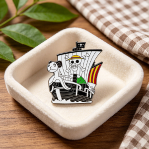 Bandai | Pirate Going Merry Hard Enamel Pin Luffy Jolly Roger Badge Brooch for Fans Backpacks Jewelry Accessory