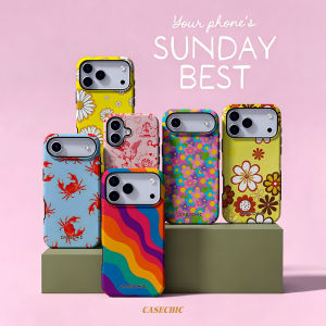 Potdemiel | Bright Rainbow Curve For Case For iPhone 17 16 15 Pro Max TPU Anti-Scratch Outer Shell Raised Screen CaseChic