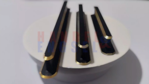 Gagang Pintu Handle Lemari Tarikan Aluminium Hitam List Emas Handel 800 Kabinet Laci Meja Dapur