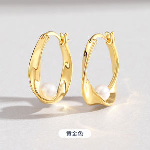 Pure Silver Pearl Earrings Womens Fashion Jewelry Moubiuous Design Winter Style 2026 New Popular High-End Feeling