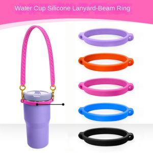 YUNAFIN Ống bọc chai Vòng dây rút silicon Di động Dây đeo tay cầm cốc nước Vòng tay cầm cốc nước  Tự làm Dây đeo nhẫn silicon Cho Cúp Stanley