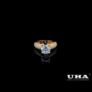 N1268 Nhẫn nữ đính đá CZ cao cấp thiết kế trẻ trung UHA