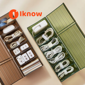 I know Cable Organizer Charger Organizer Cable Wire Organizer Cable Management Desktop Data Cord Storage Box