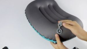 Gối bơm hơi gối cắm trại gối đệm thắt lưng dập nổi hình lưỡi liềm