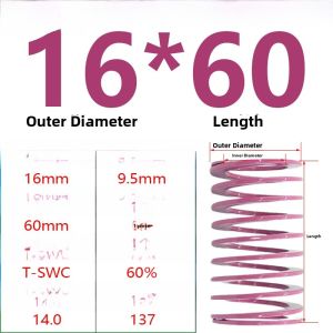 Purple Rectangular Compression Spring YSWC SSWC SWC6 8 10 12 Spiral Alloy Material Durable Hardware from Guangdong China