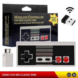 Bộ Điều Khiển Không Dây Cho NES Classic Mini Với Bộ Thu 2.4G Tích Hợp Pin Sạc Tay Cầm Chơi Game Cho Máy Chơi Game Cổ Điển