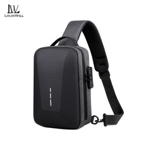 LouisWill Oxford Men Chest Bag Fashion Pouch Bag Travel Shoulder Bag Casual Chest Bag Fashion Shoulder Bag Waterproof Casual Sport Street Bag for College Student