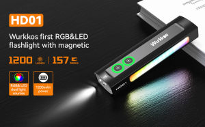 Wurkkos HD01 Rechargeable 1200LM EDC Flashlight with Side RGB Light and Dual Side Switch Multifunction Light For Multiple Scenarios