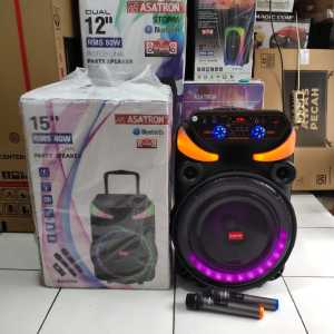 ASATRON BAYERN (8873UKM) 15INCH RMS 40W SPEAKER MEETING PORTABLE INCLUDE 2PCS MIC WIRELESS 100%ORIGINAL