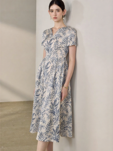 Roey s house | Elegant Floral Print Summer Dress