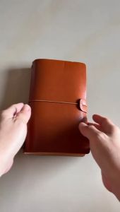 A6 Korean PU Leather Portable Cute Writing Notebook With Rubben Band for Student Women Diary Journal