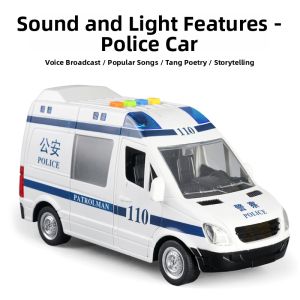 Inertial Light Sound Early Learning Police Toy Car