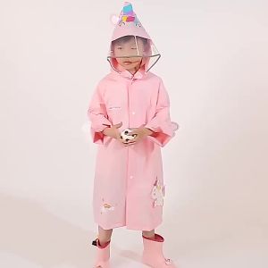 ＜105＞  Fawn Millie Bé Hoạt Hình Kỳ Lân Trẻ Em Áo Mưa Bé Gái Thỏ Mẫu Giáo Dễ Thương Áo Mưa Bán Buôn