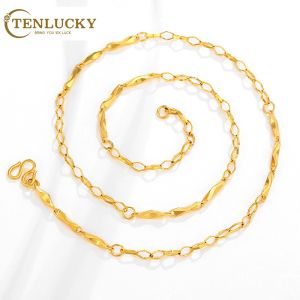 TenLucky 916 สีทอง เสน่ห์สร้อยคอจี้สำหรับการแสดงคอจี้สำหรับสาวผู้หญิงสไตล์เกาหลี สำหรับสุขภาพพร้อมกล่องเครื่องประดับวันเกิดวาเลนไทน์ งานแต่งงานคริสต์มาสปีใหม่ของขวัญ