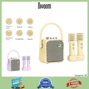Divoom Songbird SE Home Ktv Sound Set Portable Outdoor Karaoke Bluetooth Small Speaker With Dual Wireless Microphone