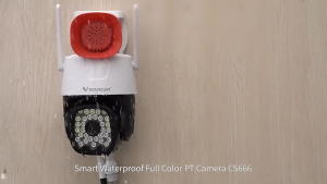 VSTARCAM กล้องวงจรปิดไร้สาย WiFi รุ่น CS666 กล้องภายนอก 3MP outdoor ภาพสี 24ชม. มีAI+ สัญญาณเตือน
