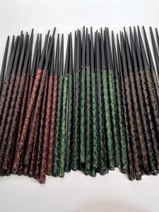 Japanese Style Bamboo Woven Chopsticks Anti-Heat Anti-Slip Kitchen Dining Utensils Portable Large Lacquer Chopsticks Mold-Resistant