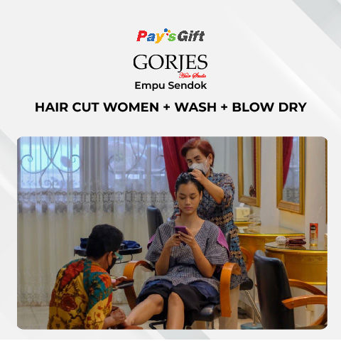 [PROMO] - [PaysGift] Voucher Digital Gorjes Empu Sendok - HAIR CUT WOMEN + WASH + BLOW DRY
