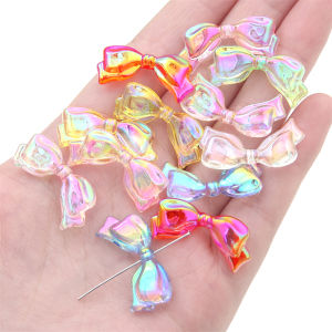 4pcs Acrylic Bow Charm Beads for Bracelet Necklace Keychain DIY Handmade Jewelry Craft Making Accessories