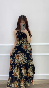 SV 6684 - Flerin Flo Dress | Silvervogue | Gaun Chiffon Pakaian Wanita