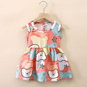 Princess Style Cotton Silk Baby Dress Summer Childrens Skirt Girls Sleep Dress Vest Dress Infant Dress Barababa Clearance Sale