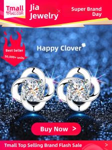 East Beauty | Four-leaf Clover Sterling 999 Silver Earrings