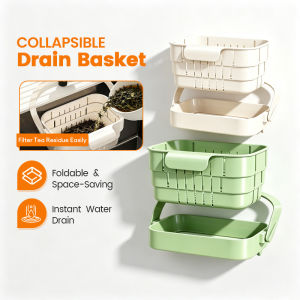Kitchen Sink Drain Basket Foldable & Retractable Storage Sink Colander Basket For Fruit Vegetable Washing & Filtration Bakul Saliran Singki Dapur 厨房水槽沥水篮