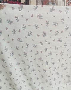 Bahan Kain Linen Motif Bunga Harga Persetengah Meter