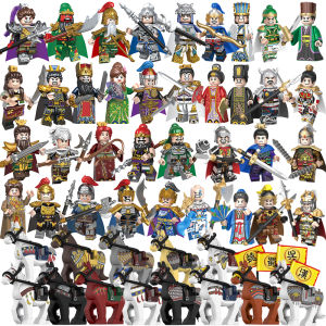 Ancient Chinese Soldier Assembly Toy Blocks Figure General of the Five Tigers Lu Bu Historical Military Plastic Model Kit Toy