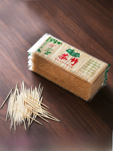 Jujiajia Disposable Double-Headed Bamboo Fine Toothpick Hotel Commercial Portable Multi-Functional For Home Teeth Picking 1000 Pieces