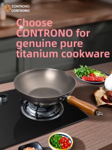 CONTRONO | Pure Titanium Non-Coating Healthy Frying Pan