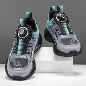 2024 New Arrival Autumn Breathable Sneaker Rotating Buckle Invisible Hidden Heel Mens Shoes 10cm Luminous Running Trendy Shoes Men