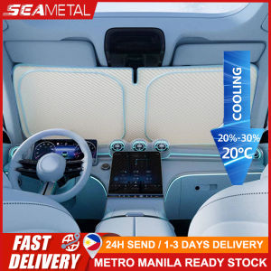 SEAMETAL Upgraded Windshield Sunshade for Car Heat Insulation Sun Protection Cover UPF50+ UV Blocking Auto Sun Shade