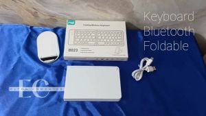 Wireless Bluetooth Keyboard Portable Lipat Folding Magnetic Support IOS Win Android Keyboard Mini Lipat / Wireless Keyboard Foldable / Keyboard Lipat Wireless Bluetooth Rechargeable Compatible Portable Keyboard Silent Typing with Stand for Tablet IOS Win