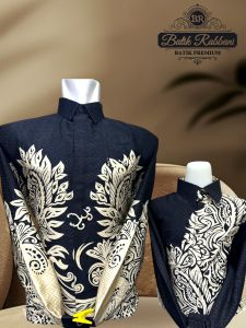 Kemeja Batik Pria Lengan panjang couple ayah dan anak bahan dobby premium lapis furing