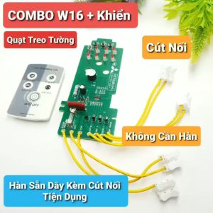 Mạch Quạt Treo Tường Mitsubishi W16 Hàn Sẵn Dây❤️W16Rt Bo Quạt Từ Xa Mitsu❤️Mạch Quạt Điều Khiển Từ Xa