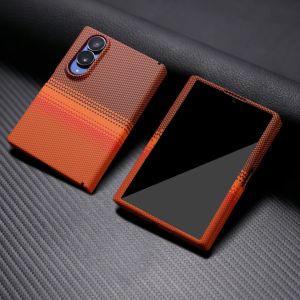 Ốp Điện Thoại Samsung Galaxy Z Fold Cao Cấp Từ Tính Họa Tiết Sợi Carbon & Kèm Miếng Dán Cường Lực Bảo Vệ Màn Hình Trước