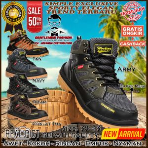 Sepatu Safety Boots Kulit Pria Ujung Besi Premium Jahitan Kuat Rapih Awet Kerja Sepatu Gunung Hiking Sepatu Safety Shoes Sefti Boat Boot Kasual Ringan Empuk Nyaman Formal Casual Import Pria Cowok Cowo Laki Laki Dewasa Kekinian Terbaru G.11