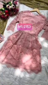 MYDU SALE : Đầm Dự Tiệc Ren Xòe 2 Tầng – MS 2153 – Hồng Ngọt Ngào Duyên Dáng