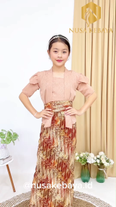 Nusa Kebaya Setelan Kebaya Anak Puspa Model Kutubaru Kebaya Anak Umur 1-12 Tahun Kebaya Anak Modern
