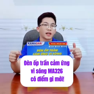 Đèn ốp trần cảm ứng vi sóng tự động bật – tắt đèn Cảm biến xuyên được vật cản MS326-12W