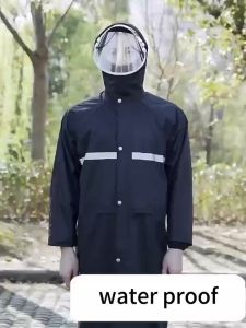 Long raincoat full body anti storm rain men and women one-piece thickened adult motorcycle raincoat full body