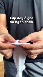 Combo 5 đôi tất nam nữ trơn cổ cao vớ có đệm lót xù dày dặn thiết kế mặt lưới thoáng khí - STA-5009-CB5