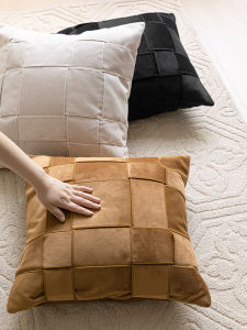 โมเดิร์นหรูหราถักหมอนอิงตกแต่งบ้านโซฟาเบาะ นุ่ม เฟอร์นิเจอร์ห้องตัวอย่างห้องนอนหัวเตียงปรับแต่งล้างทำความสะอาดได้