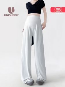 unisunny | Breathable Lightweight Maternity Trousers Loose and Adjustable Culottes