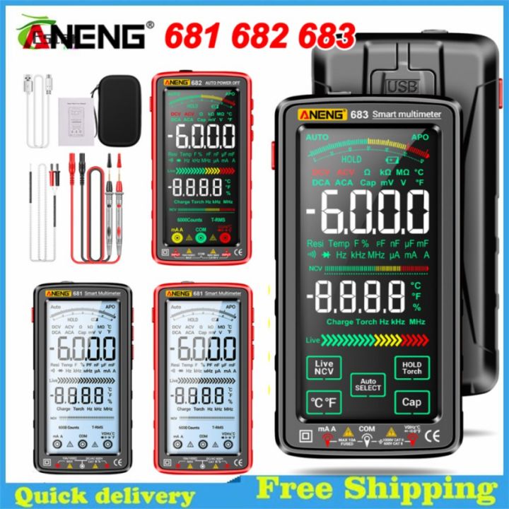 [จัดส่งในพื้นที่] ANENG 681/682/683สมาร์ทดิจิตอลมัลติมิเตอร์ 6000 นับ ...